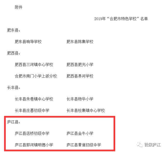 庐江教育局最新公告